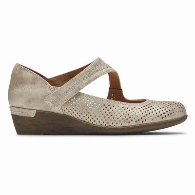 Rockport Cobb Hill Devyn Mary Jane Wedges Damen Grau MPE-983541